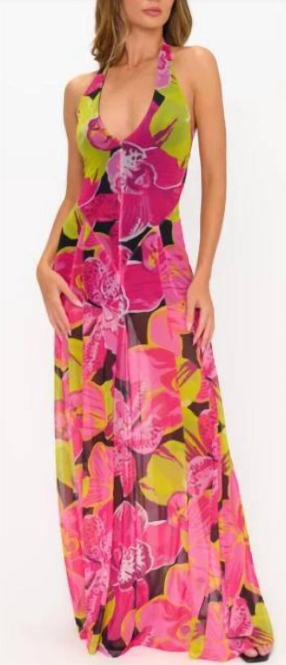NEW SHOW ME YOUR MUMU katia maxi dress in tropical multi color